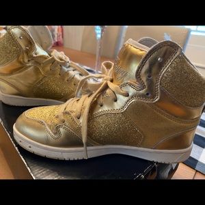 Women’s Pastry gold high top sneakers
